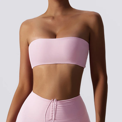 Strapless Sports Bra for Women – Quick-Dry Yoga Tube Top