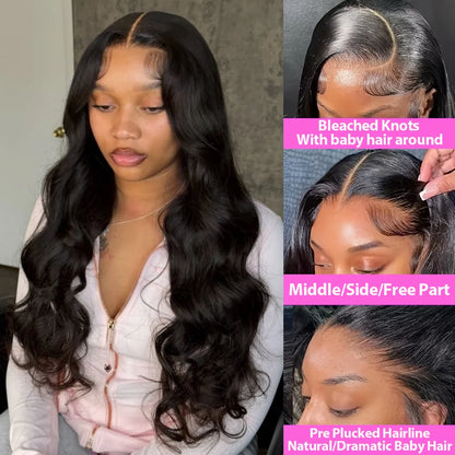 100 Human Hair Wig13x6 Body Wave Lace Front Wigs 40inch13x4 Pre Plucked 250 Density 5x5 Ready Go Hd