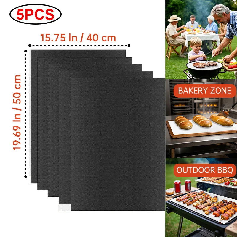 Non-Stick BBQ Grill Mat & Oven Liner – Reusable