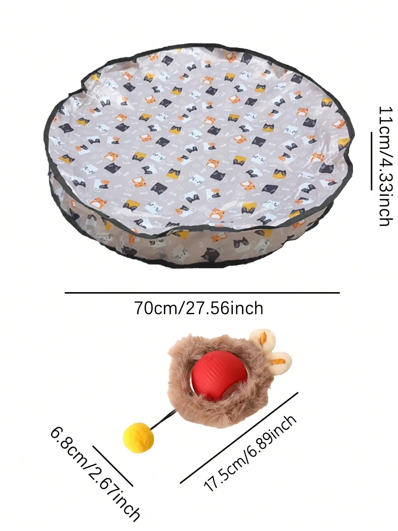 Cat Hunting Toy Set – Interactive Tunnel Mat with Balls