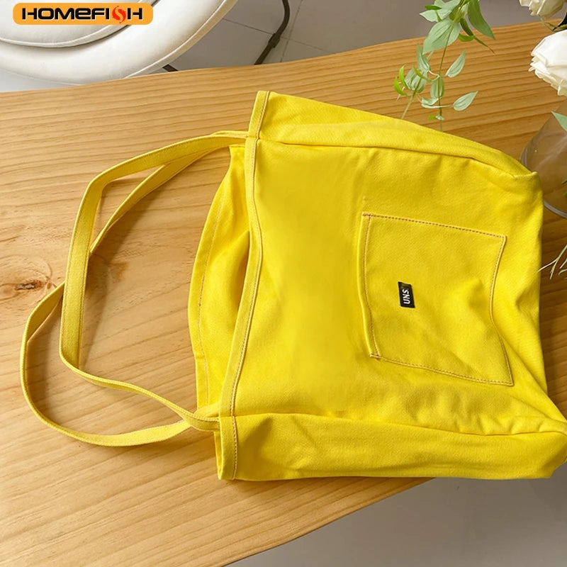 Canvas Tote Bag for Women – Large Reusable Shoulder Handbag