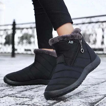 Women's Winter Ankle Boots – Waterproof Fur-Lined Snow Boots
