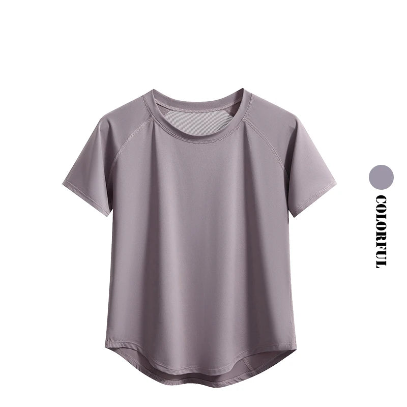 Women's Quick-Dry Workout T-Shirt Short Sleeve Gym Top