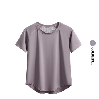 Women's Quick-Dry Workout T-Shirt Short Sleeve Gym Top