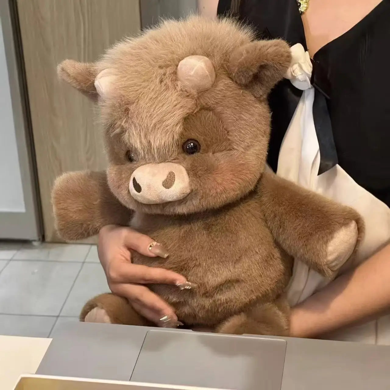 Highland Cattle Plush Toy – Fluffy Cow Stuffed Animal 45cm