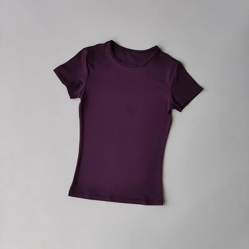 Women's Quick Dry Workout T-Shirt Slim Fit Yoga Top