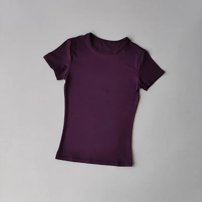 Women's Quick Dry Workout T-Shirt Slim Fit Yoga Top