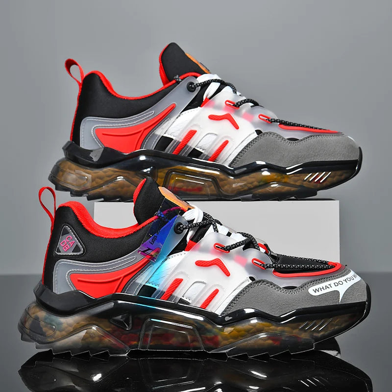 Men's Chunky Sneakers – Air Cushion Sole, Breathable Casual Running Shoes