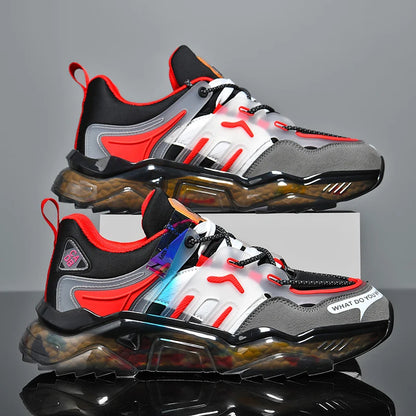 Men's Chunky Sneakers – Air Cushion Sole, Breathable Casual Running Shoes