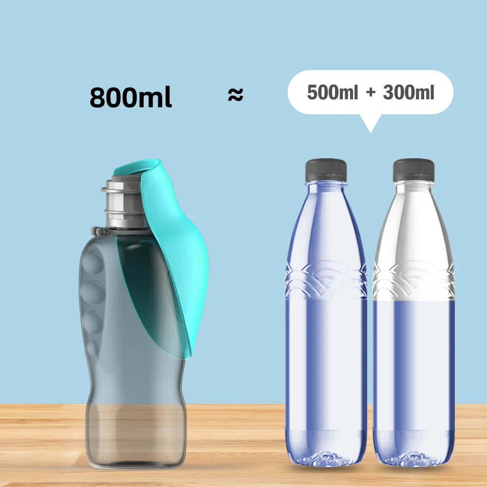 Portable Dog Water Bottle with Foldable Drinking Bowl