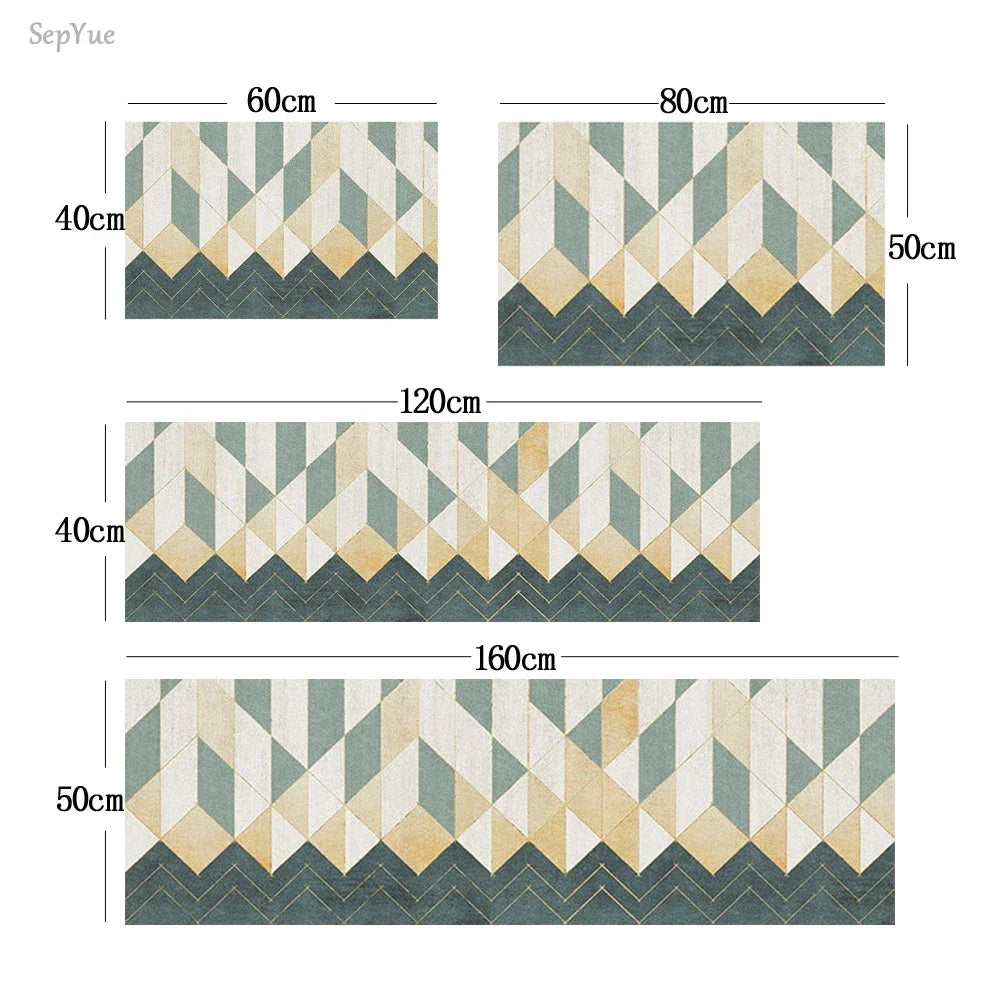 Anti-Slip Kitchen Floor Mat Set – Soft Washable Area Rug for Kitchen, Bedroom & Hallway