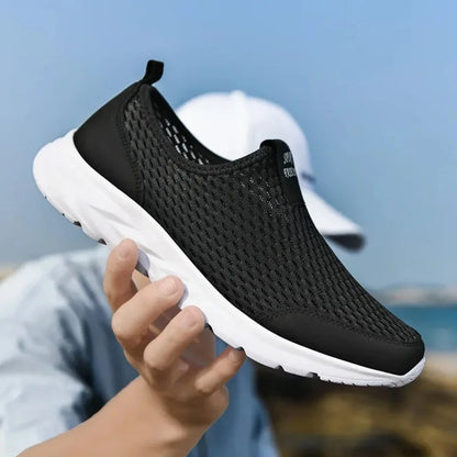 Men's Slip-On Mesh Sneakers Lightweight Breathable Casual Walking Shoes