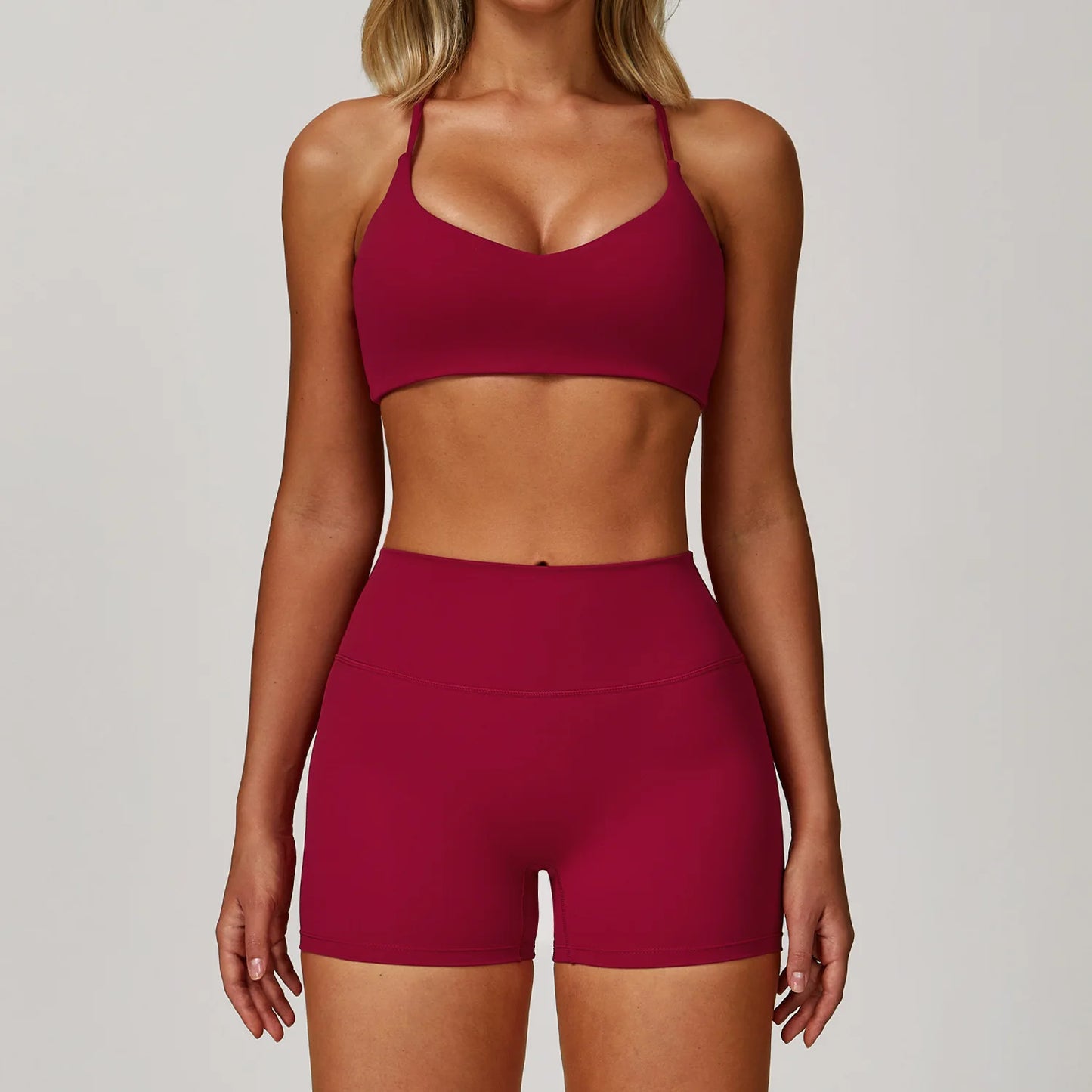 Women's Yoga Set – 2 & 3 Piece Sports Bra & Shorts Activewear