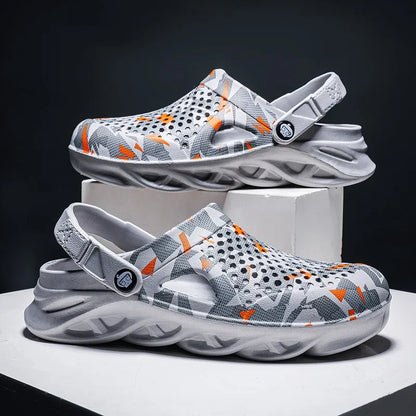 Men's EVA Clog Sandals – Breathable Perforated Platform Shoes