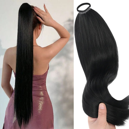 Synthetic Ponytail Hair Extension Straight Long 18-32 Inch
