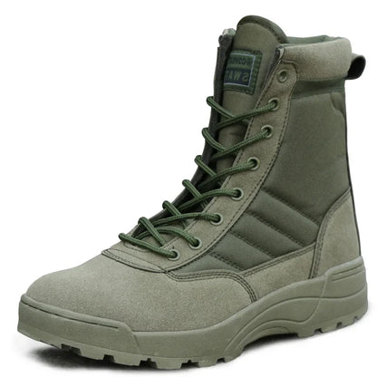 Men's Tactical Combat Boots – High-Top Military Hiking Ankle Shoes