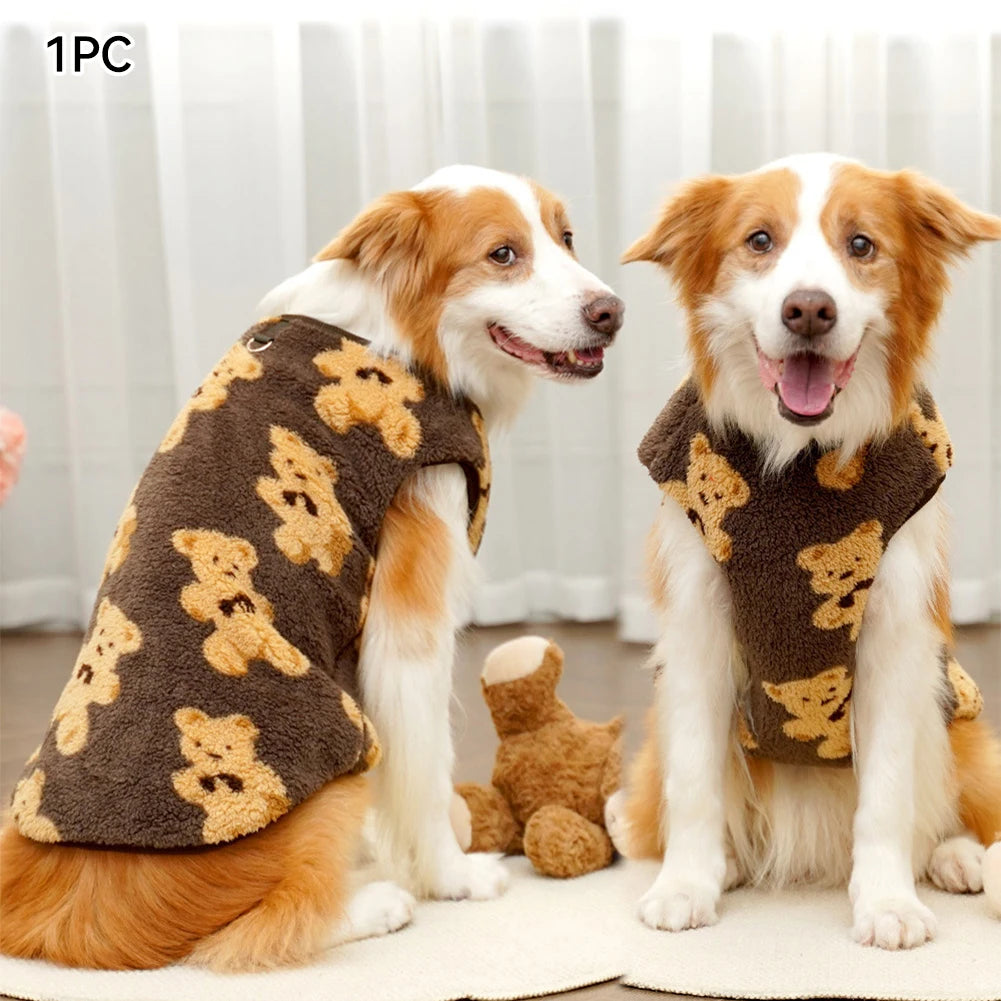 Dog Fleece Pajamas – Warm Winter Pet Coat for Small to Large Dogs