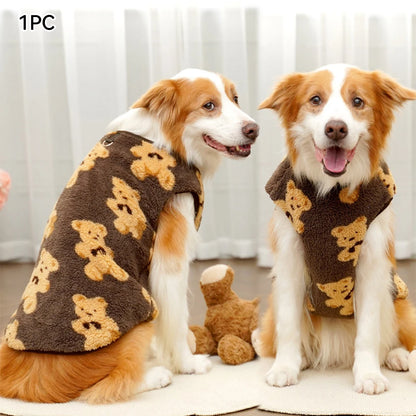 Dog Fleece Pajamas – Warm Winter Pet Coat for Small to Large Dogs