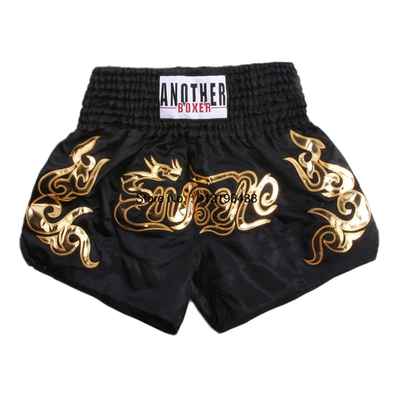 Muay Thai Shorts – Embroidery Kickboxing & Martial Arts Training Pants