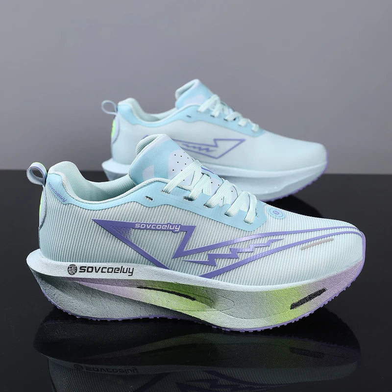 Carbon Plate Running Shoes – Non-Slip Shock-Absorbing Sports Sneakers