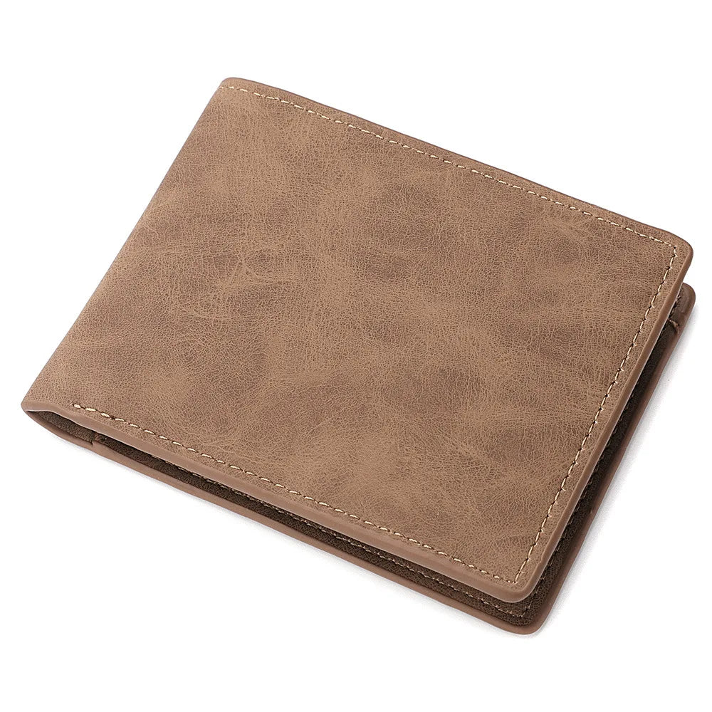 Slim Bifold Card Holder Wallet – Lightweight Leather Men's Wallet