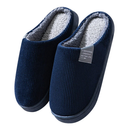 Plush Winter Home Slippers – Warm Anti-Slip Indoor Shoes for Men & Women