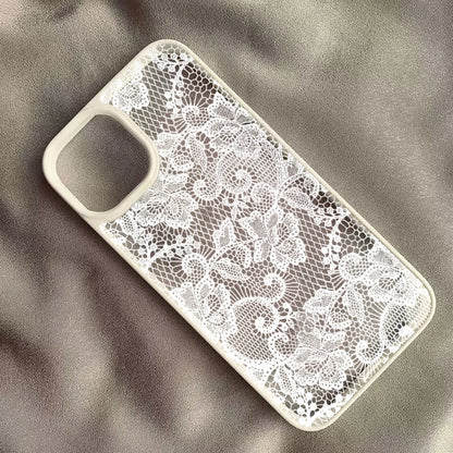 Vintage White Lace Floral Phone Case Iphone 17 16 15 14 11 12 13 Pro Max 16e 17air X Xr Xs 7 8 Plus