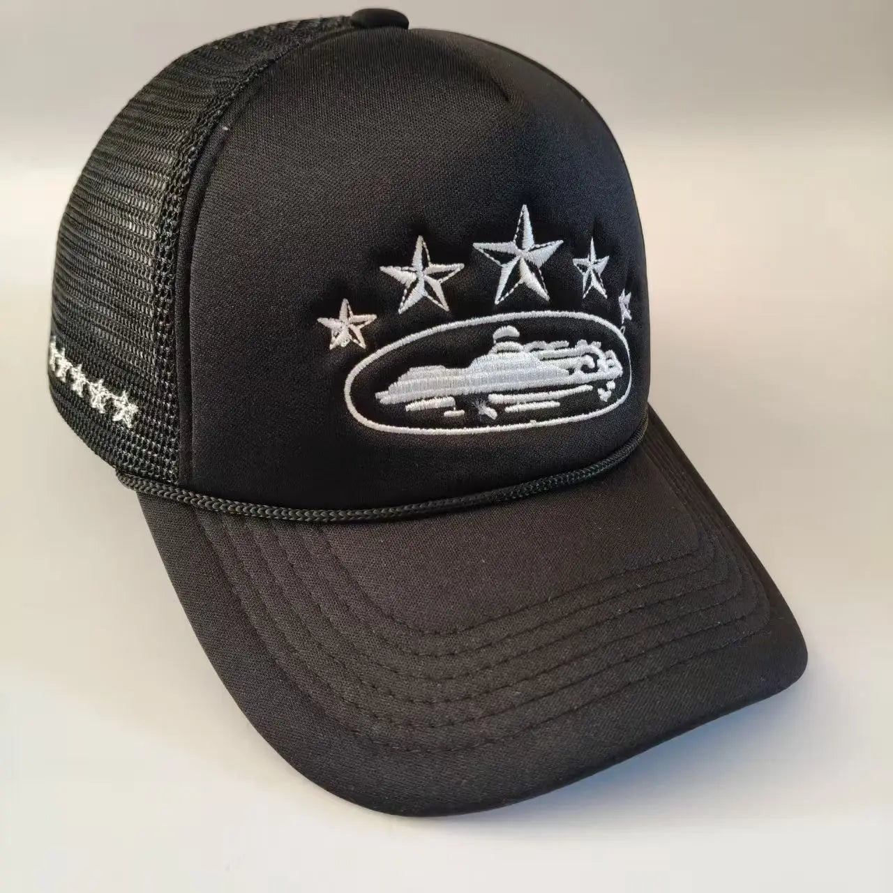 Star Embroidered Foam Trucker Cap – Adjustable Mesh Baseball Hat