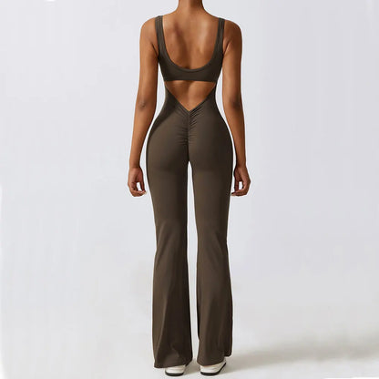 Women's Yoga Jumpsuit – Stretch Flare Fitness Romper