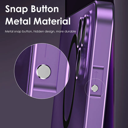 Aluminum Metal Frame Magnetic Case Iphone 13 12 14 15 16 17 Pro Max Magsafe Wireless Charging Lens