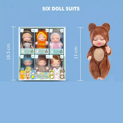 Mini Reborn Baby Dolls in Animal Costumes – Cute Collectible Set