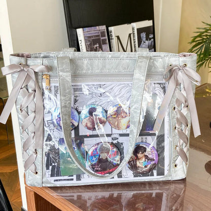 Ita Bag Transparent Window Tote – Y2K Kawaii Crossbody Shoulder Bag