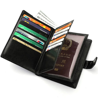Passport Wallet & Card Holder – Men's Leather Travel Organizer