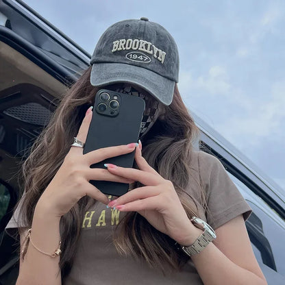 Brooklyn 1947 Embroidered Baseball Cap – Unisex Washed Cotton Hat