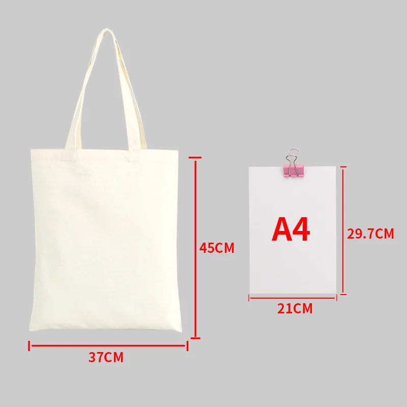 Canvas Tote Bag – Large Capacity Eco-Friendly Reusable Cotton Shoulder Bag