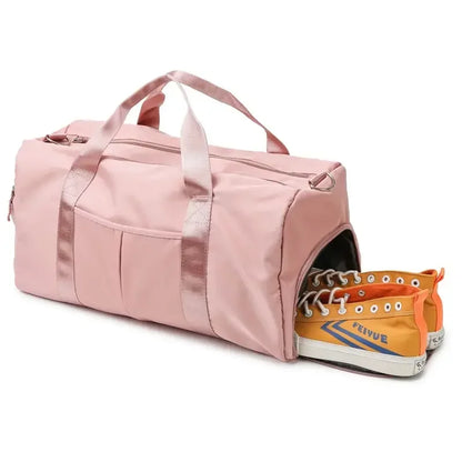 Women's Gym Duffel Bag – Waterproof Wet Dry Separation Travel & Yoga Bag