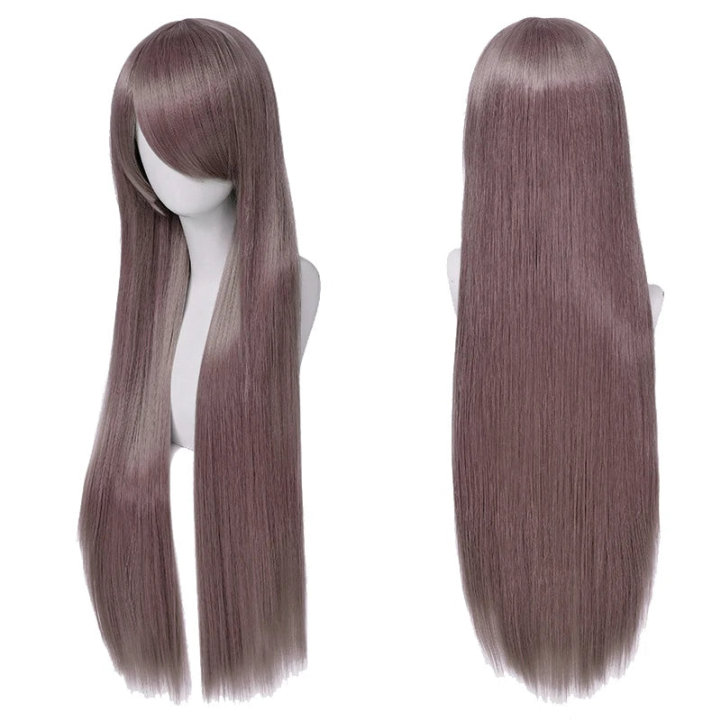 Long Straight Cosplay Wig – 32 Inch Synthetic Lolita Hair, 36 Colors