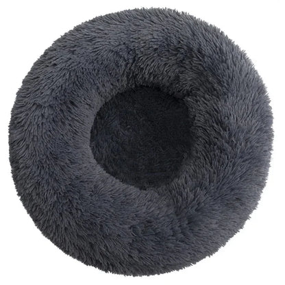 Round Plush Pet Bed – Super Soft Donut Bed for Dogs & Cats