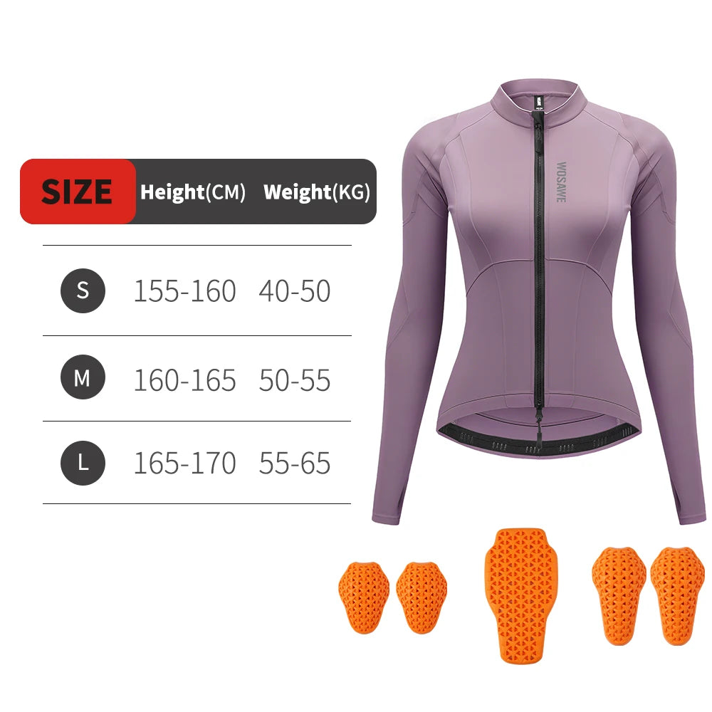 Women's Motorcycle Riding Jacket with Armor Pads