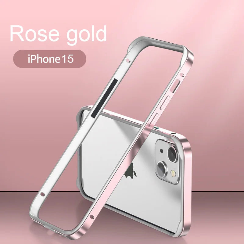 Hybrid Silicone Frame Aluminum Metal Phone Case Iphone 17 16 15 14 13 12 Pro Max Better Heat Bumper