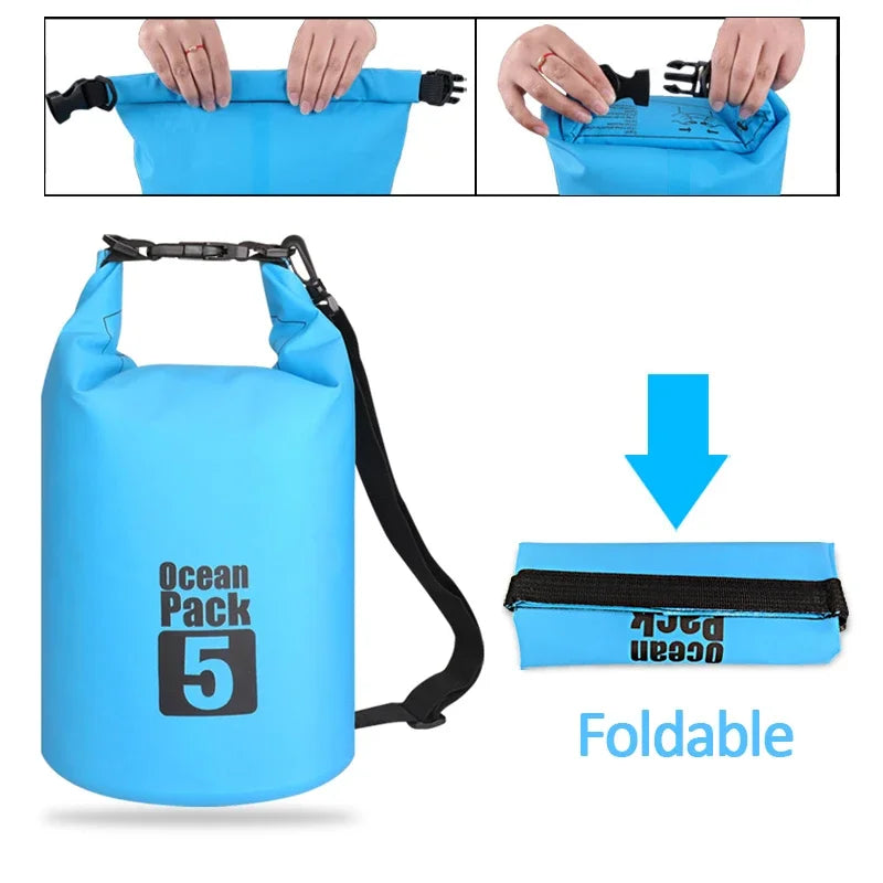 Waterproof Dry Bag 2L–30L – Ocean Pack for Outdoor Sports