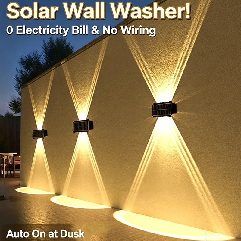 Solar Wall Light Outdoor Waterproof Led Garden Fence Lamp - Waterproof