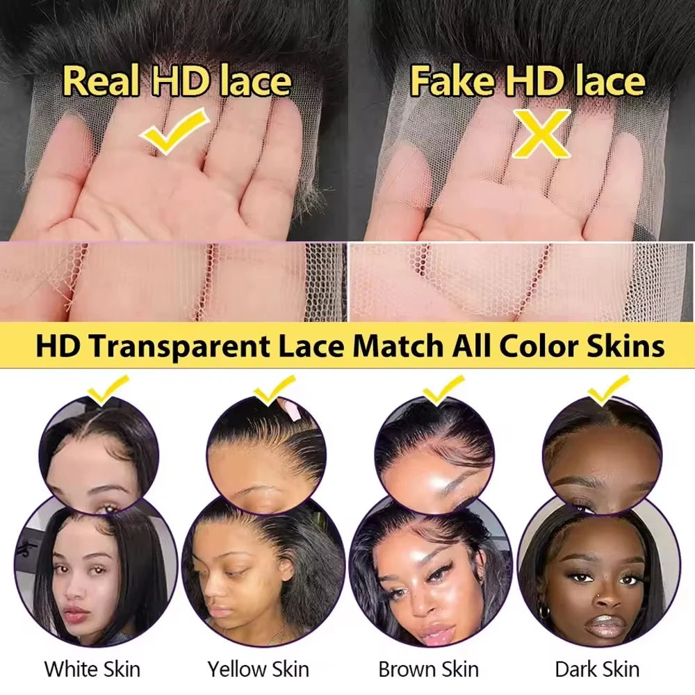 13x4 13x6 Hd Transparent Lace Deep Wave Frontal Wig 40-42inch Jerrlycurly Front Humanhair Curly
