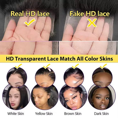 13x4 13x6 Hd Transparent Lace Deep Wave Frontal Wig 40-42inch Jerrlycurly Front Humanhair Curly