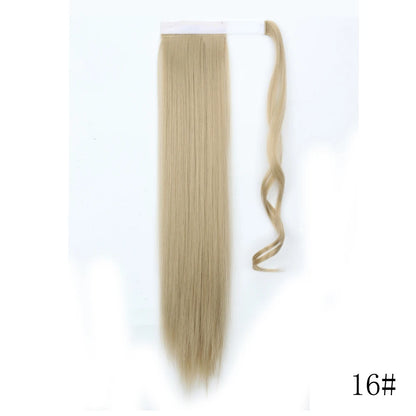 Wrap Around Ponytail Extension – Long Straight Synthetic Clip-In