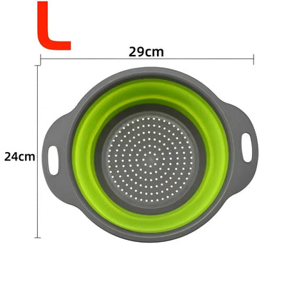 Collapsible Silicone Colander – Foldable Kitchen Strainer