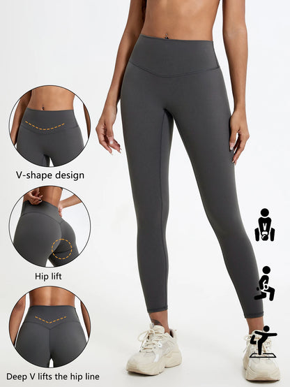Push-Up High-Waist Yoga Leggings for Women – V-Shape Hip Lift