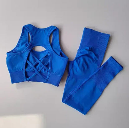 Women's 2-Piece Yoga Set – Sports Bra & High-Waist Leggings