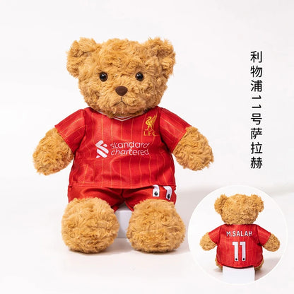 Football Player Plush Teddy Bear Doll – Soccer Star Souvenir Gift