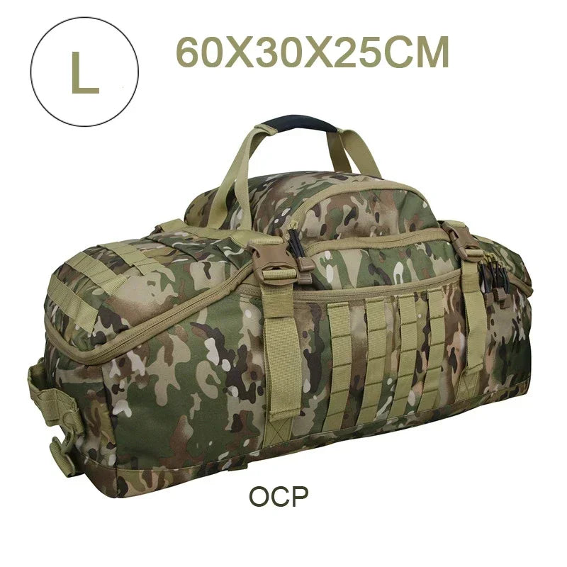 Tactical MOLLE Duffle Bag Backpack – 25L / 45L / 80L Outdoor Military Pack